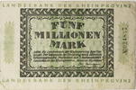 Rheinprovinz 5000000 Mark Serienbanknote -