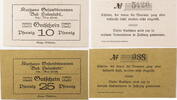 Bad Helmstedt 10 Pfennig, 25 Pfennig Komplette Serie von 2 Scheinen -
