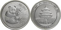 China, Volksrepublik 10 Yuan 1 Oz Silber Panda - Frosted Ring -