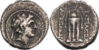 Seleukiden Diobol Alexander I. Balas, Kopf mit Diadem / Dreifuß, RR! -