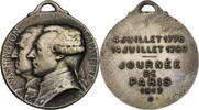 Frankreich, 3. Republik Tragbare Medaille Washington und Lafayette von Lavrillier -