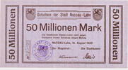 Nassau-Lahn, Stadt 50000000 Mark Gutschein über Fünfzig Millionen Mark -