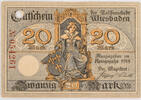 Wiesbaden 10 Mark Gutschein über Zwanzig Mark -