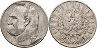 Polen 5 Zloty Jozef Pilsudski - Kursmünze (1934-1938) -