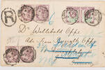 Großbritannien, London Brief China Traders Insurance Company - 6 Briefmarken Victoria -