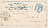 USA, Maryland Postkarte Postkarte von Maryland nach Zwickau (Sachsen), Briefmarke 2 Cents -