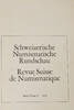 Bern Literatur Schweizerische Numismatische Rundschau - Band 57 -