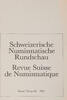 Bern Literatur Schweizerische Numismatische Rundschau - Band 66 -