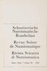 Bern Literatur Schweizerische Numismatische Rundschau - Band 69 -