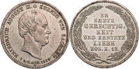 Sachsen, Albertinische Linie 1/6 Taler Friedrich August II. (1836-1854), auf seinen Tod -