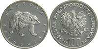 Polen, Volksrepublik 100 Zloty Umweltschutz - Bär -