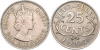 Seychellen 25 Cents Elisabeth II. (1952-2022) - Kursmünze (1954-1974) -