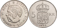 Schweden 5 Kronor 1955 Gustaf VI Adolf - Kursm&uuml;nze (1954-1971) ss-vz 17.09 &pound;  +  12.82 &pound; shipping