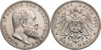 Kaiserreich, W&uuml;rttemberg 3 Mark 1911 F Wilhelm II. (1891-1918) - Kursm&uuml;n... 42.73 &pound;  +  12.82 &pound; shipping