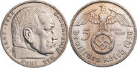 Drittes Reich 5 Reichsmark 1938 F Hindenburg - Kursm&uuml;nze (1936-1939) ss-... 29.91 &pound;  +  12.82 &pound; shipping