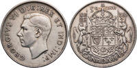 Kanada 50 Cents 1945 George VI. (1936-1952) - Kursm&uuml;nze (1937-1947) vz, ... 21.36 &pound;  +  12.82 &pound; shipping