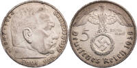 Drittes Reich 5 Reichsmark 1938 D Hindenburg - Kursm&uuml;nze (1936-1939) ss,... 29.91 &pound;  +  12.82 &pound; shipping