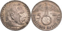 Drittes Reich 5 Reichsmark 1938 J Hindenburg - Kursm&uuml;nze (1936-1939) ss,... 29.91 &pound;  +  12.82 &pound; shipping