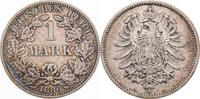 Kaiserreich 1 Mark 1886 A Kursm&uuml;nze (1873-1887) sch&ouml;n 12.70 &pound;  +  12.70 &pound; shipping