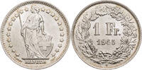 Schweiz 1 Franken 1945 B Helvetia - Kursm&uuml;nze (1875-1967) vz 25.39 &pound;  +  12.70 &pound; shipping