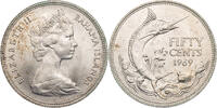 Bahamas 50 Cents Elisabeth II. (1952-2022) - Kursmünze (1966-1970) -