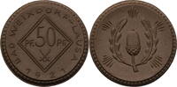 Bad Weixdorf-Lausa 50 Pfennig Notmünze aus Böttgersteinzeug -