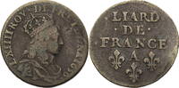 Frankreich 1 Liard Ludwig XIV. (1643-1715) -