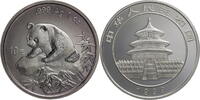 China, Volksrepublik 10 Yuan 1 Oz Silber Panda - large Date -