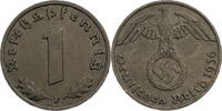 Drittes Reich 1 Reichspfennig 1936 F Kursmünze (1936-1940) ss 78.09 £ Tax included +  8.68 £ shipping