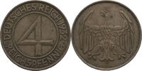 Weimarer Republik 4 Pfennig sog. Brüningtaler - Kursmünze -