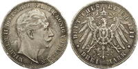 Kaiserreich, Preussen 3 Mark 1911 A Wilhelm II. (1888-1918) - Kursmünze ... 17.35 £ Tax included +  8.68 £ shipping