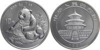 China, Volksrepublik 10 Yuan 1 Oz Silber Panda - large Date -