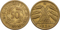 Weimarer Republik 50 Rentenpfennig Kursmünze (1923-1924) -
