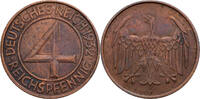 Weimarer Republik 4 Pfennig sog. Brüningtaler - Kursmünze -