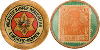Elberfeld-Barmen 10 Pfennig Briefmarkenkapselgeld - Wicküler-Küpper-Brauerei A.-G. -