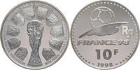 Frankreich, 5. Republik 10 Francs Auf die Fußballweltmeisterschaft 1998 - Pokal -