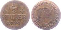 Jülich - Kleve - Berg 1/2 Stüber Karl Theodor (1742-1799) -