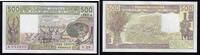 Westafrikanische Staaten - Elfenbeinküste 500 Francs Banknote - Elfenbeinküste - 1989 A - 500 Francs - Hirte - Rinder - Palme - Maske -
