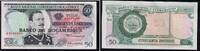 Mosambik 50 Escudos Banknote Mosambik - 1970 - 50 Escudos - Überdruck - J. de Azevedo - Segelschiff -