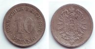 10 Pfennig 1875 H Kaiserreich 10 Pfennig, kleiner Adler ss-vz