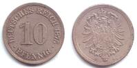 10 Pfennig 1875 A Kaiserreich 10 Pfennig - kleiner Adler gutes vz
