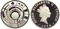 Tuvalu 20 Dollars Fußball Weltmeisterschaft 1994 in USA - Flaggen -