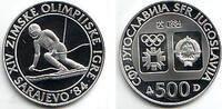 Jugoslawien 500 Dinar 1984 Olympische Spiele 1984 in Sarajevo - Slalom P... 27.70 £  +  15.56 £ shipping