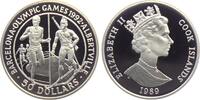Cook-Inseln 50 Dollars Olympische Spiele 1992 in Barcelona und Albertville - Biathlon und Sprinter -