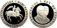 Spanien 2000 Peseten Olympische Spiele 1992 in Barcelona - Reiter -