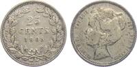 25 Cents 1905 Niederlande Königin Wilhelmina der Niederlande (1890 - 1948) f.vz