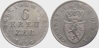 Hessen-Darmstadt 6 Kreuzer 1836 Ludwig II. (1830-1846) vz - gereinigt