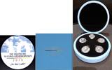 Deutschland 5 x 10 Euro In der Luft - 5 x 10-Euro-Münzen - Paragleiter - in LED-Leuchtenbox -