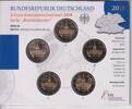 Deutschland - BRD 5 x 2 Euro im Folder Deutsche Bundesländer - Berlin - Schloss Charlottenburg - 5 x 2 Euro im Blister -