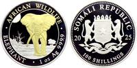 Somalia 100 Shiling 2025 Elefant - 1 Silberunze mit 24-karätiger Teilver... 51.97 £  +  17.30 £ shipping